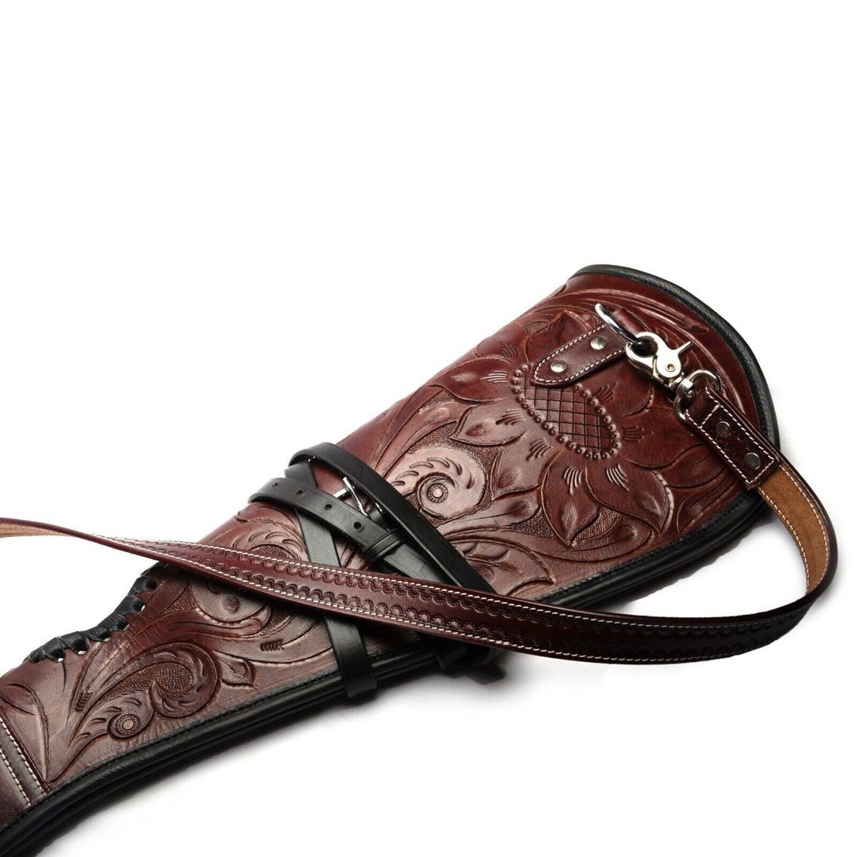 Magnifique Fourreau Cuir Neuf Pour Fusils Ou Carabine Cousu Mains Sur Commande En Atelier Suisse