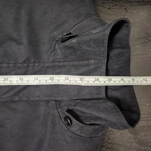 GALLERY Women's Black Trench Coat Full Zip Jacket Pockets Size M - Picture 10 of 10