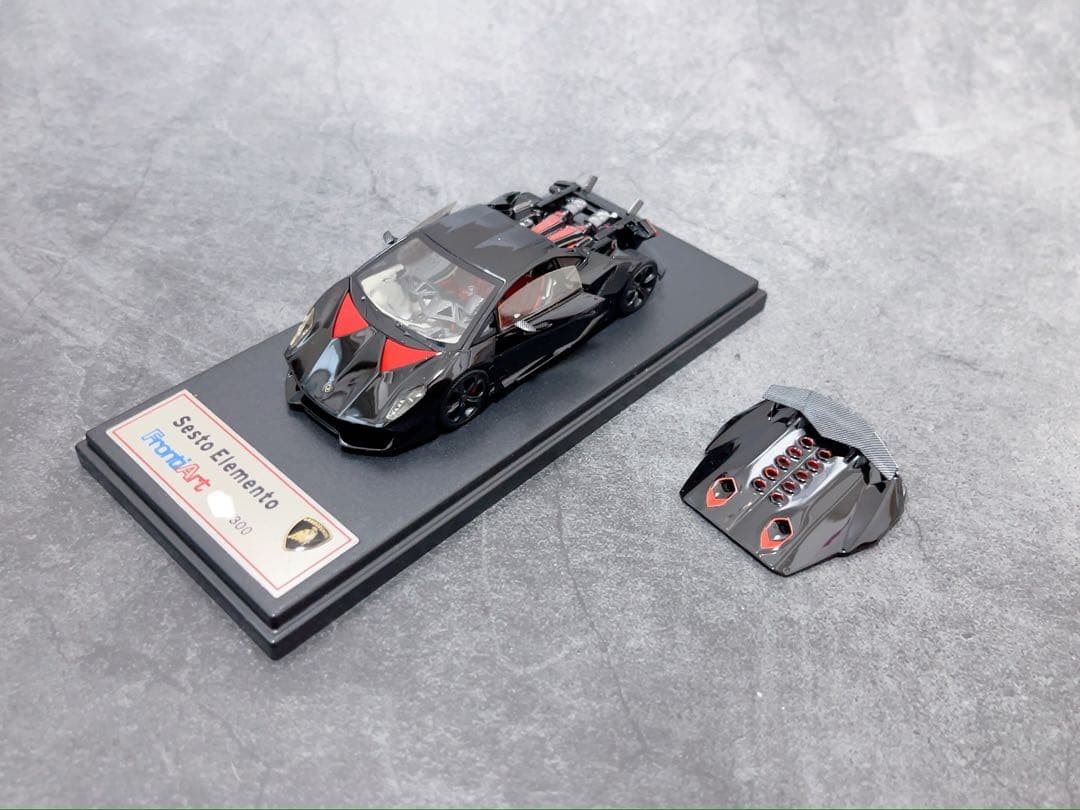 ミニカー 1:43FrontiArt Lamborghini Sesto Elemento FrontiArt 1/43 Lamborghini Sesto Elemento Black Full Opening Model