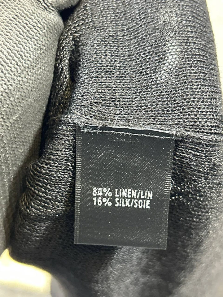 Lafayette 148 Tank Top Womens 2x Black Linen Silk Pullover - Image 4 of 4