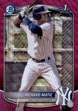 2025 Bowman #BCP-71 Richard Matic Chrome Prospects Fuchsia Wave Refractor #/199