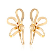 Large Hollow Flower Dangle Drop Stud Earrings for Women Simple Floral Stateme...