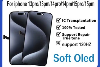 Soft OLED für iPhone 13 14 15 PRO PRO Max Display Ersatz 120HZ Display 