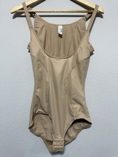 Maidenform Women’s Open Bust Shapewear Wear Your Own Bra Beige Size Large