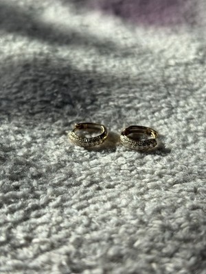 14K Gelbgold 0,43 TCW Pavé Diamant Huggie Creolen Effy