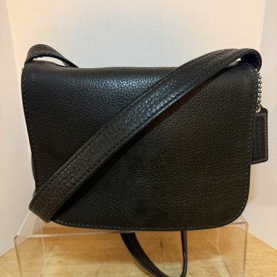 Coach 1997 Vintage G7M-4929 Sonoma Small Full Flap Black USA Full Grain Cowhide