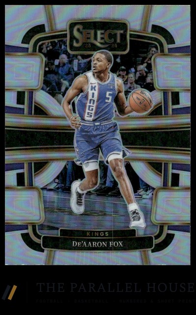 2023-24 Panini Select #49 De'Aaron Fox Silver Prizms