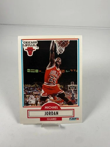 1990-91 Fleer - Michael Jordan #26 Black Line Above Biographical Information