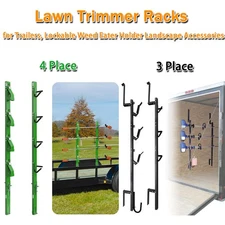 3 or 4 Place Lawn Trimmer Racks for Trailers, Lockable Weed Eater Holder Landsca