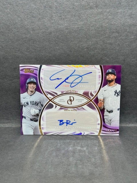 Ben Rice Luis Gil /75 Auto 2026 Topps Dynamic Duals Yankees Purple 46-A