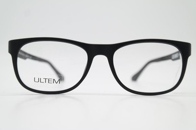 Brille ULTEM 200 mit Sonnenclips Schwarz Oval Brillengestell eyeglasses Neu