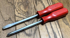  Mac Tools 3 Phillips Flat Slotted 9.25 Long Screwdriver Set Lot Red Usa