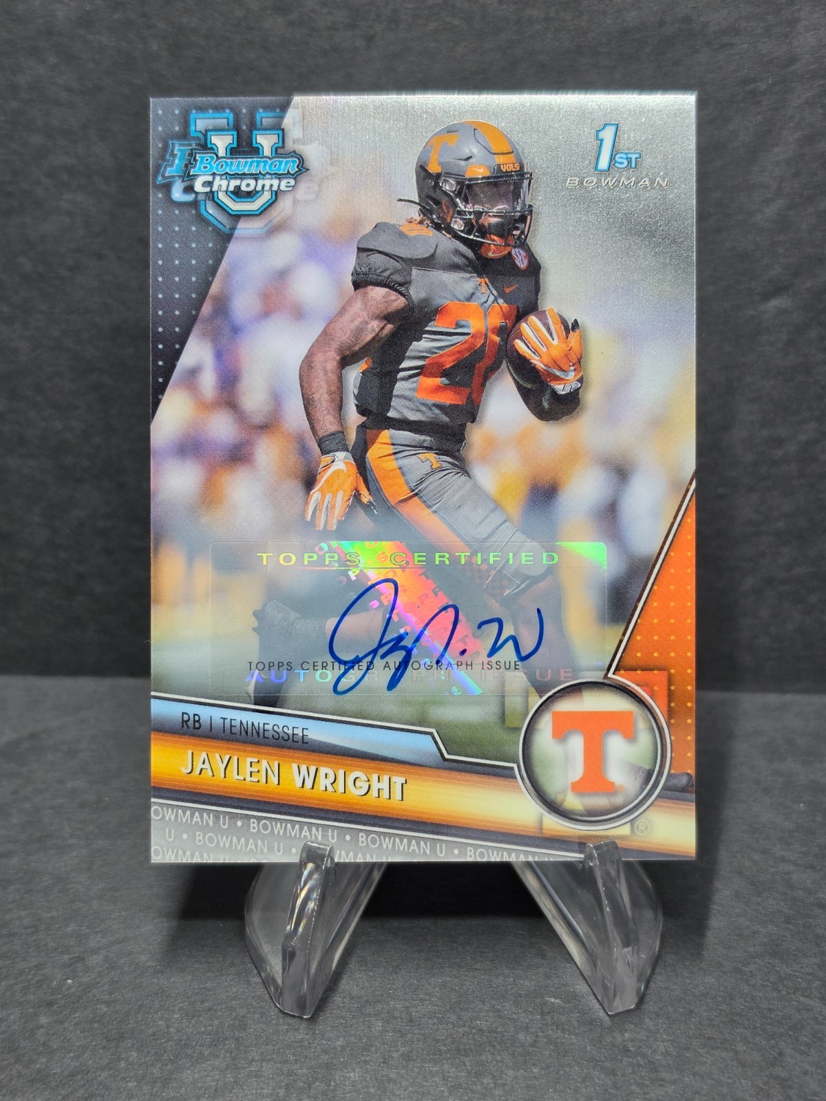 2023 Bowman Chrome U Jaylen Wright #130 1st Bowman Auto Dolphins NM