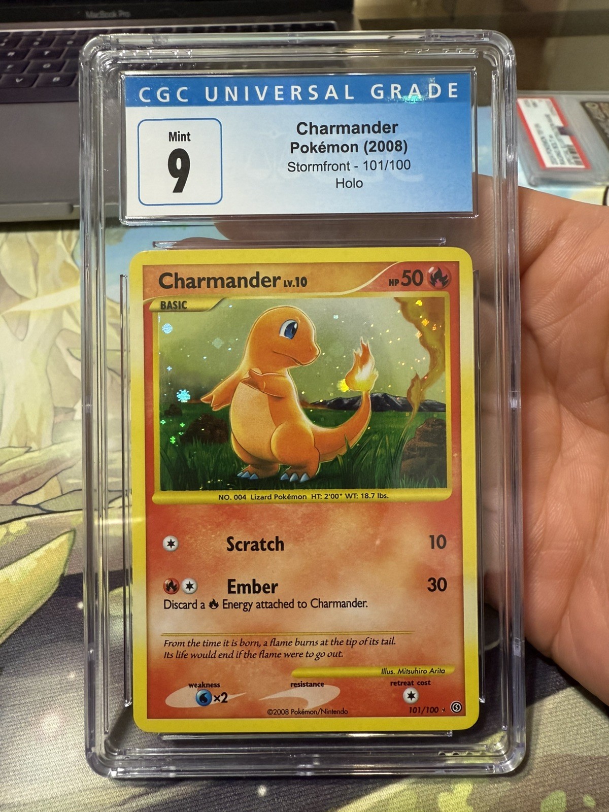 CGC 9 Charmander 101/100 Secret Rare Holo Stormfront Pokemon Card 2008