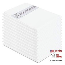 Aveesha 12 Pack Poly Cotton Pillow Cases - White Pillowcases - Queen 20" x 30"
