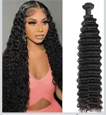 12A Deep Wave Bündel Echthaar 100% unverarbeitet Brazilian Virgin tief lockig