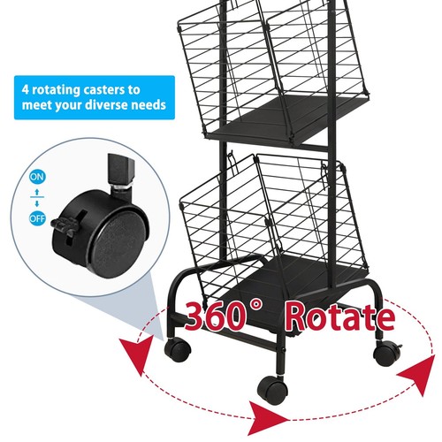 3-Tier Fruit Basket Stand for Kitchen, Wire Market Basket Food Storage Stand ... - Picture 6 of 7
