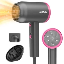 ANIEKIN 1875W Hair Dryer – Fast Drying, Lightweight, with Diffuser & Concentrato