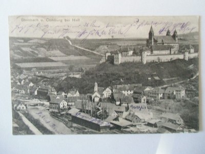 Ansichtskarte Steinbach und Comburg bei Hall 1903
