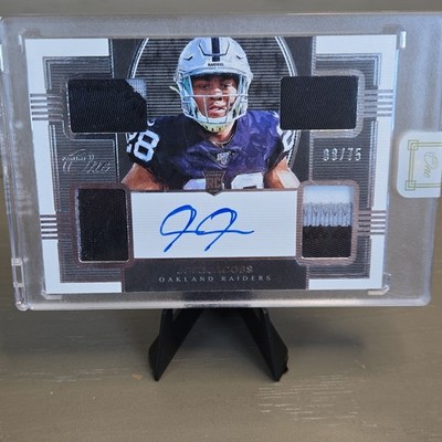 2019 Panini One Rookie Autograph Patch Josh Jacobs #57 Serial /75 Raiders