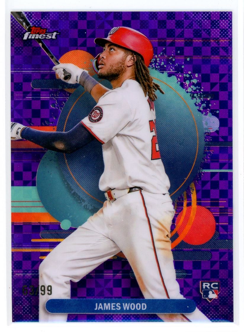 2025 Finest Purple Checkerboard James Wood RC 63/99 Nationals #200