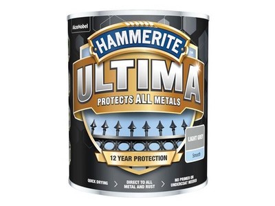 Hammerite - Ultima Metal Paint Smooth Light Grey 750ml