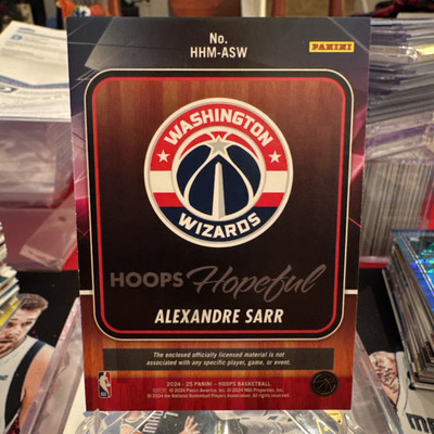 2024-25 NBA Hoops Alexandre Sarr RC Rookie HOOPS HOPEFUL Relic