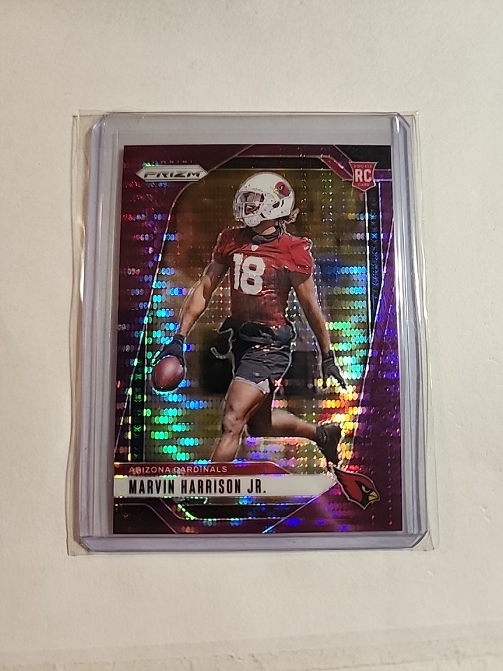 2024 Panini Prizm - Rookies Marvin Harrison Jr. #375 Purple Pulsar Prizm (RC)