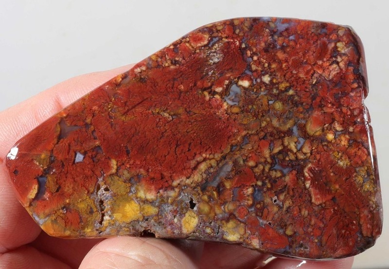 Sonora Plume Agate lapidary 3.1 oz faced end cut rough lot Jb