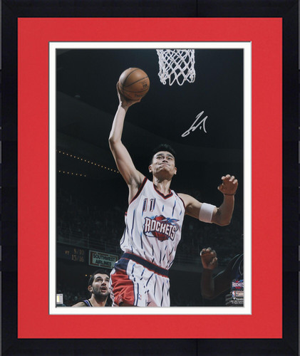 Framed Yao Ming Houston Rockets Signed 16" x 20" Dunk vs. Sacramento Kings Photo