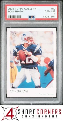 2002 TOPPS GALLERY #50 TOM BRADY PATRIOTS PSA 10