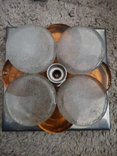 Albano Poli Wandleuchte aus Muranoglas verchromtes Mettall 1960