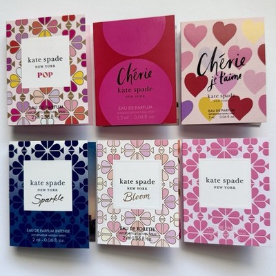 KATE SPADE Perfume Collection Sample Spray Vial 6pc Set