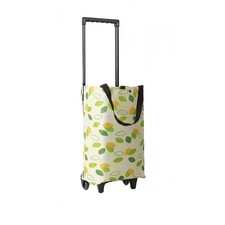 2-in-1 Foldable Shopping Bag with Wheels, Foldable Shopping Cart with Telesco...