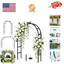 Thickened Rustproof Garden Arch Metal Trellis for Climbing Plants Outdoor, We...