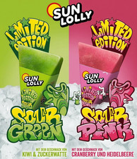 SUN LOLLY Wassereis 6 Sour Green 6 Sour Pink (2026) 12 Kartons &agrave; 60ml (480ml)