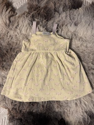 Identic Nature Kleid Kleidchen Tunika Gelb Blumen Mädchen 80 