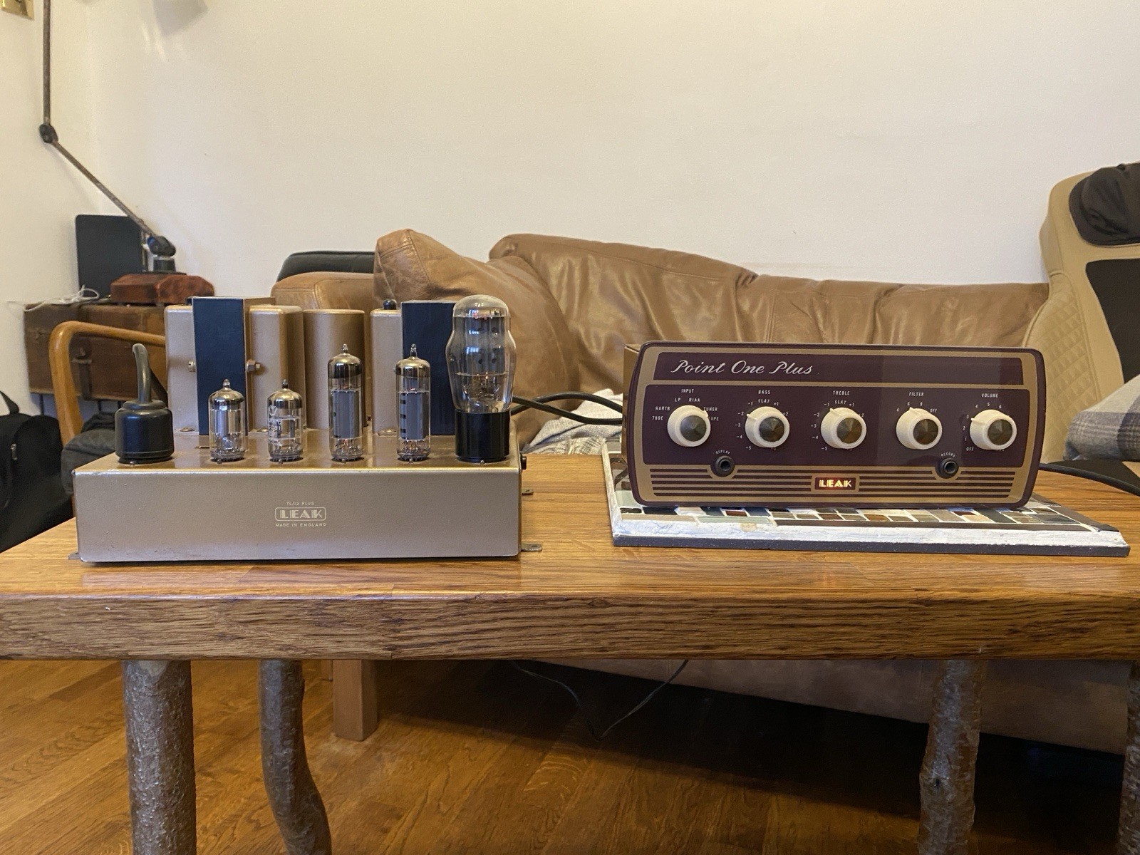 Leak TL12 Plus Mono Valve Amplifier and Point One Plus Preamplifier