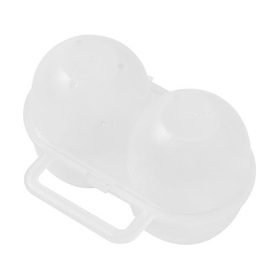 Plastic Eggs Protector Tray 2 Grid Eggs Storage Container for Travel Portable