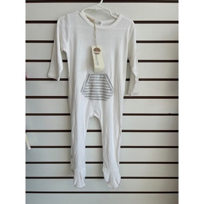 Paige Lauren Baby White Footed Outfit Romper Striped Pocket 12 18 Months