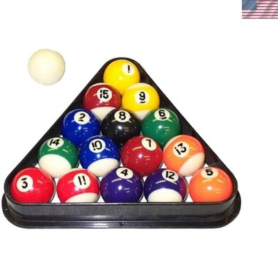 Colorful Mini Billiards Pool Ball Set - Complete Set with Cue Ball, 2 Players