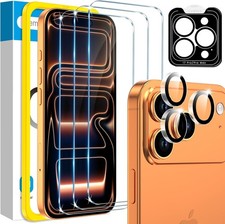 3 Pack iPhone 17 Pro Max Screen Protector with 1 Set Camera Lens Protector, 6.9"