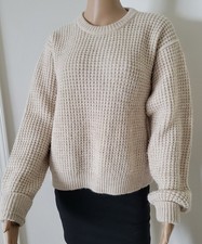 Zadig  Voltaire Kary Wool Alpaca Chunky Waffle Knit Sweater Cropped size S