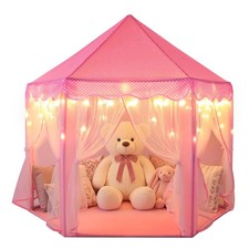 Princess Castle Tent for Girls Fairy Play Tents for Kids Hexagon Playhouse with