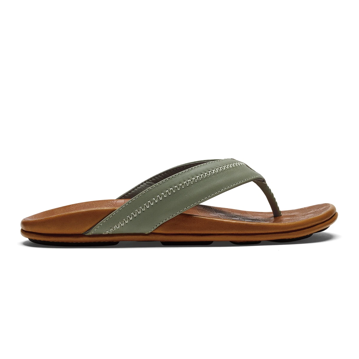 Flip Flop Gray Sandals for Men with Upper Leather for sale  display picture 1