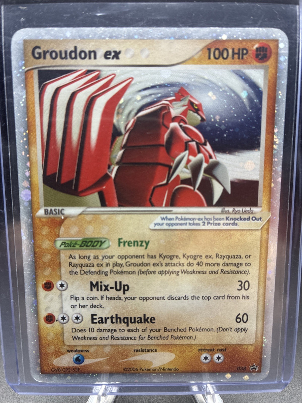Pokemon Groudon EX 038 Black Star Promo Ultra Holo Card