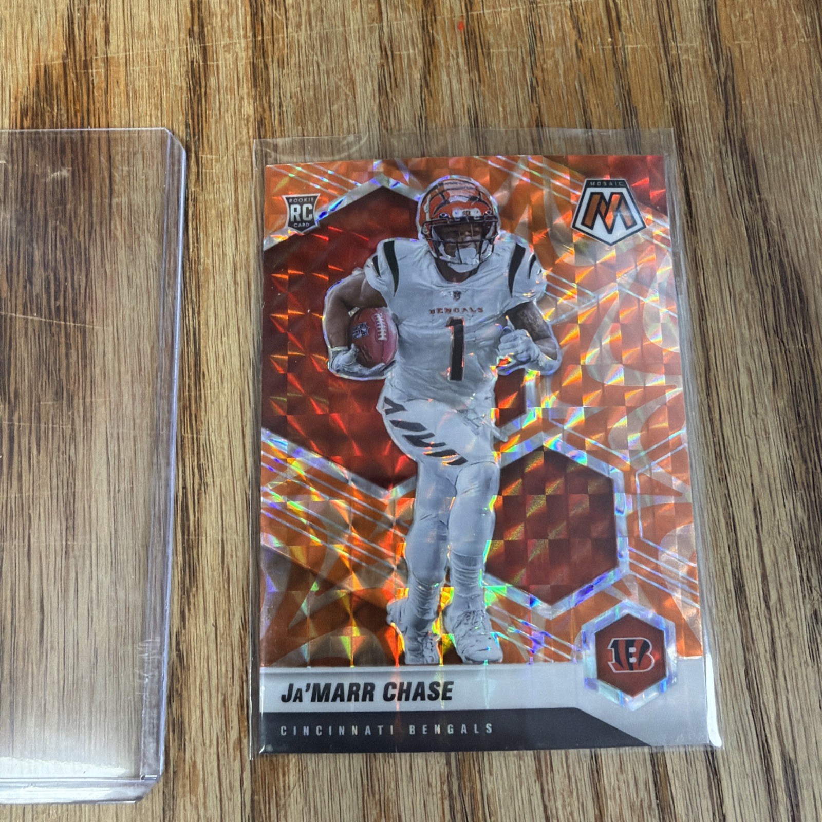 Ja’Marr Chase 2021 Panini Mosaic - Rookies #307 Mosaic Reactive Orange Prizm RC