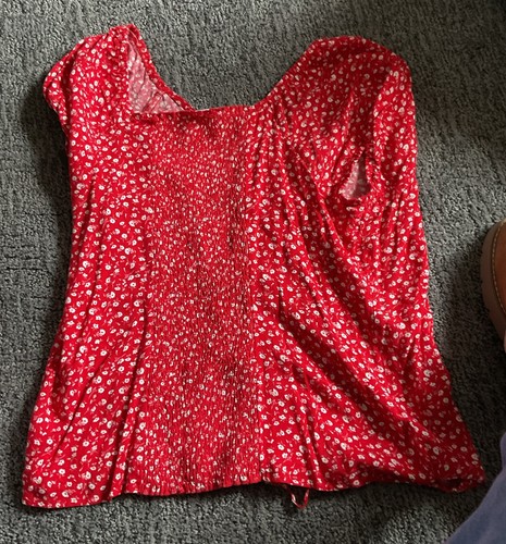Blusa margherita rossa senza confini taglia X L 15-17 - Foto 1 di 4