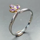 Gemstone 28 ct Natural Amethyst Ring 925 Sterling Silver Size 8 /R470860