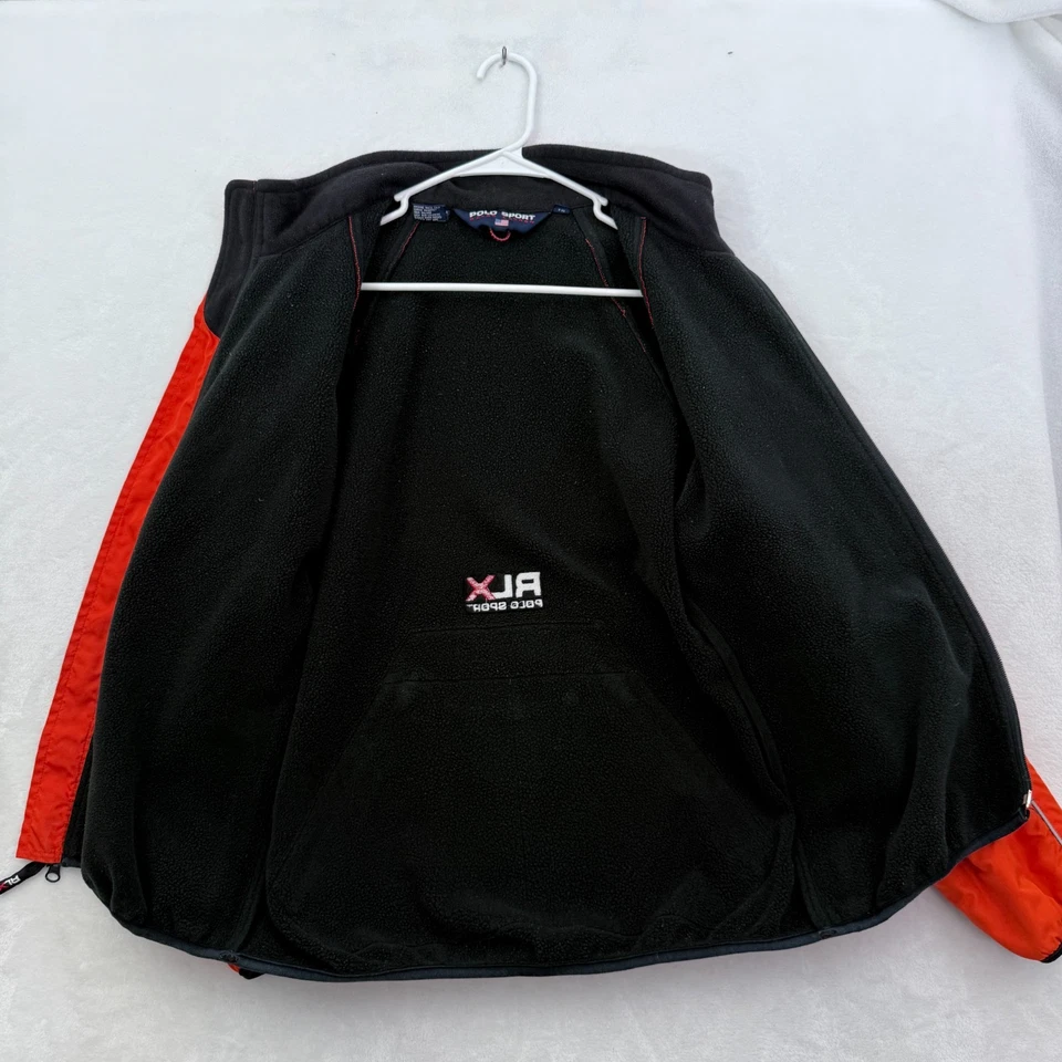 Chaqueta de ciclismo RLX Polo Sport Ralph Lauren para mujer L naranja cremallera completa línea polar Foto 2 de 4